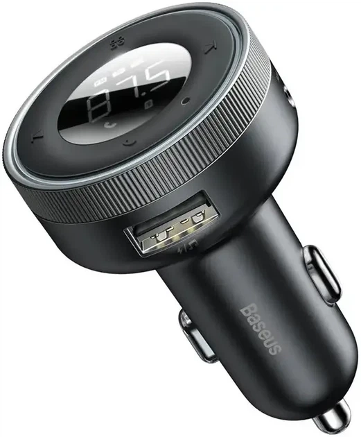 FM-трансмиттер Baseus Enjoy Car Wireless MP3 Charger (Wireless 5.0+5V/3.4A) Автомобильное зарядное устройство - изображение 2