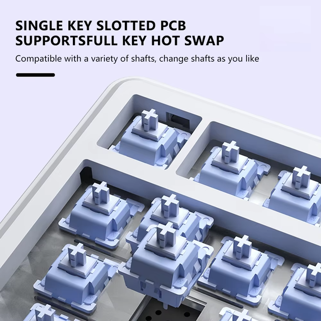 Клавиатура беспроводная AULA F75 MAX LEOBOG Reaper Switch Glacier
