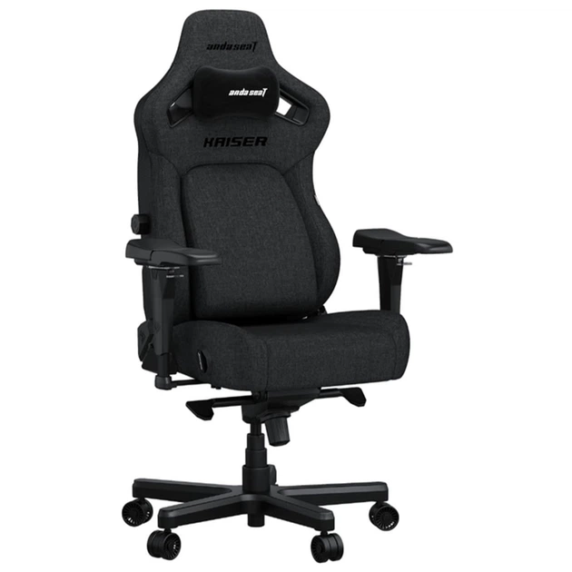 Кресло игровое Anda Seat Kaiser 4 Dark Grey Fabric Size XL - Фото 7 Кресло игровое Anda Seat Kaiser 4 Dark Grey Fabric Size XL - изображение 7