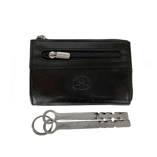 Чёрная большая ключница из кожи быка Tony Perotti Italico 1941L nero - изображение 3
