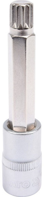 Nasadka YATO z końcówką Spline 1/2" M12 100 mm (YT-04354) - obraz 1