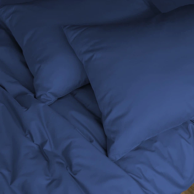 Простынь на резинке MirSon Soft Touch of Satin 011 Navy 80x160 см (2200011280974) - изображение 4