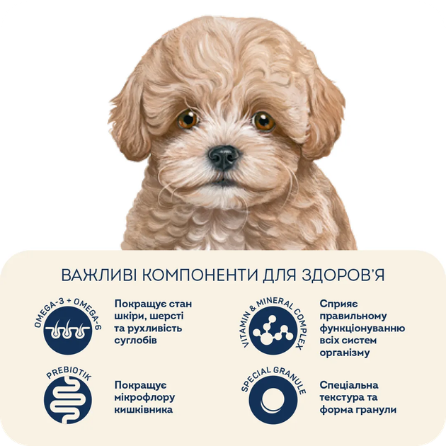 Сухий корм HOME FOOD для цуценят малих порід Ягнятина та рис For puppies 1-12 months, 700 г - зображення 4