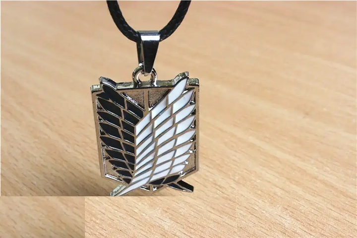 Кулон подвеска аниме атака на Крылье Свободы косплей амулет Shingeki no Kyojin серебристый - изображение 2