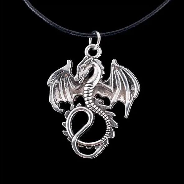 Кулон амулет дракон Dragon підвіска у вигляді дракона сріблястий - Фото 1 Кулон амулет дракон Dragon підвіска у вигляді дракона сріблястий - зображення 1