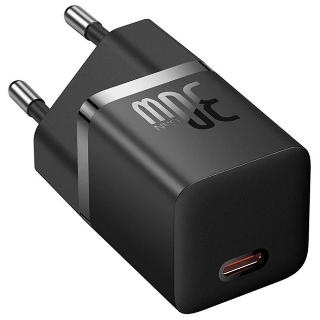Сетевое зарядное устройство Baseus GaN5 Fast Charger (mini) 30W (1USB-C) + кабель Type-C to Type-C (P10110902) (Cluster Black) (218992) - Фото 5 Сетевое зарядное устройство Baseus GaN5 Fast Charger (mini) 30W (1USB-C) + кабель Type-C to Type-C (P10110902) (Cluster Black) (218992) - изображение 5