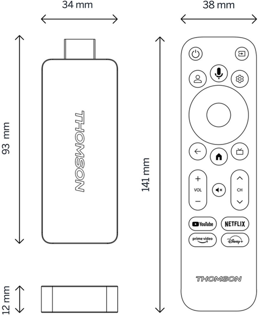 Медіаплеєр Thomson Streaming Stick 4K UHD (9120106661682) - зображення 3