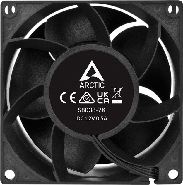 Вентилятор Arctic S8038-7K 80 мм Black (ACFAN00288A) - зображення 5