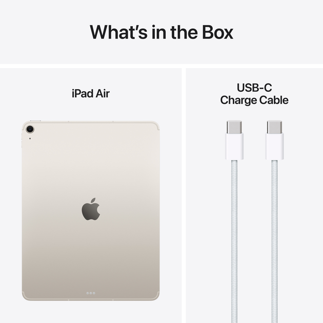 Tablet Apple iPad Air 13" M3 2025 Wi-Fi + Cellular 256GB Starlight (MCJ74) - obraz 10