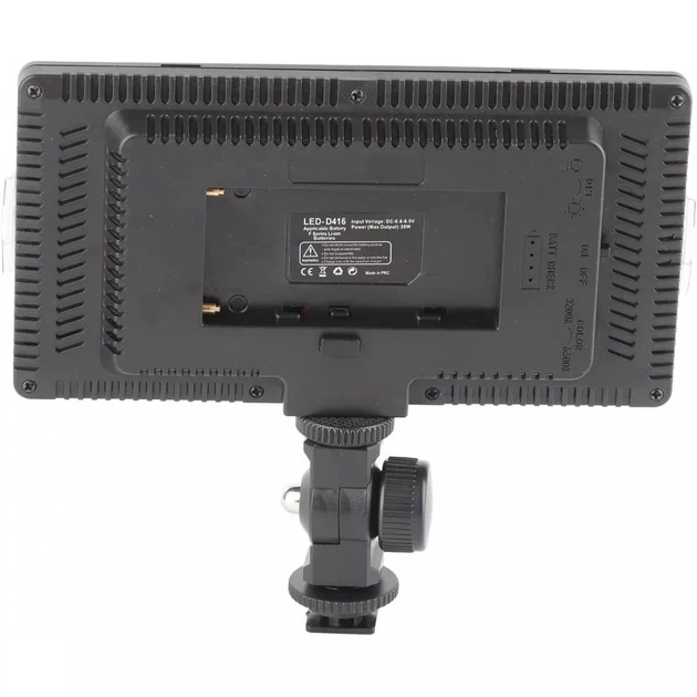 Накамерне відеосвітло LED CH D416 3200k-6500k 17.5x9.3x1cm + Battery 2200mAh - зображення 6