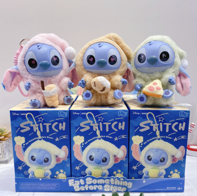 Мягкая игрушка-брелок Стич 17см плюшевая фигурка-сюрприз бокс Stitch коллекционная для рюкзака - изображение 6