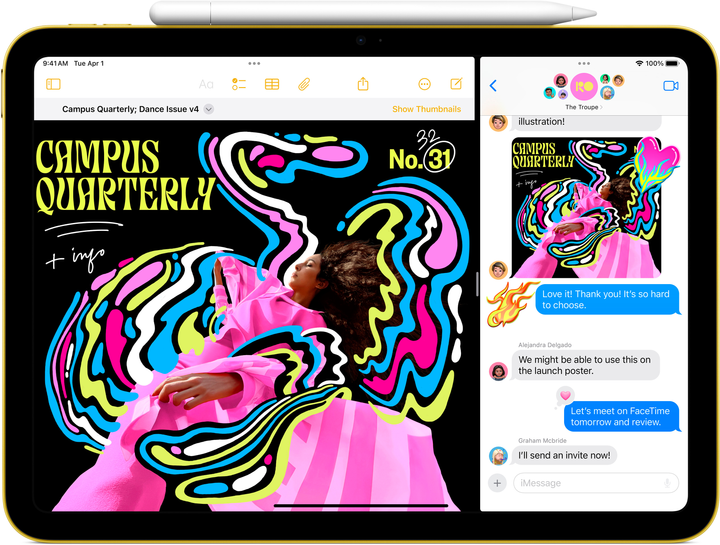 Tablet Apple iPad 11" 2025 Wi-Fi + Cellular 128GB Pink (MD7J4) - obraz 4