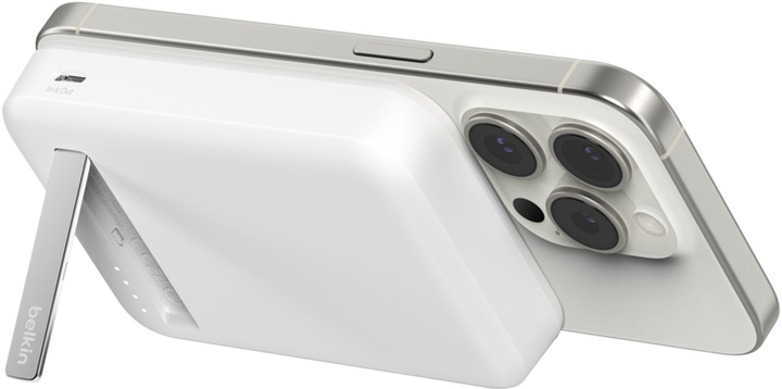 УМБ Belkin BoostCharge Pro Magnetic 8000 mAh 15W Qi2 White (BPD007BTWH) - зображення 4