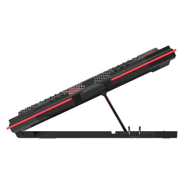 Подставка для ноутбука с охлаждением и подсветкой MARVO FN-41 CoolingPad с регулировкой угла наклона 2USB, 9-17.3" Black - изображение 5