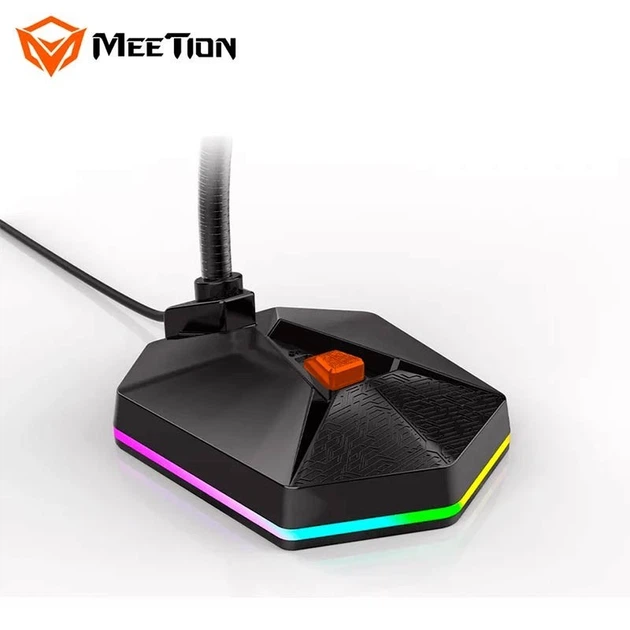 Мікрофон ігровий MeeTion MT-MC13 з RGB підсвічуванням, на гнучкій шийці Black - зображення 3