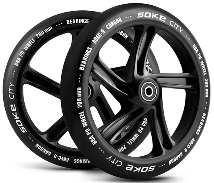 Kolka do hulajnogi miejskiej Soke 200 mm czarne 2 szt. 803400 (5903890610753) - obraz 1