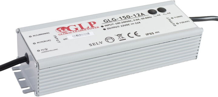 Zasilacz GLP LED Driver Constant Voltage PFC 150W, 12V, 12.5A GLG-150-12A (5902135112335) - obraz 1