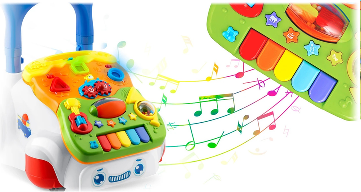 Навчальні ходунки з музикою Ricokids 2 в 1 RK-744 Білі (5903890616373) - зображення 5