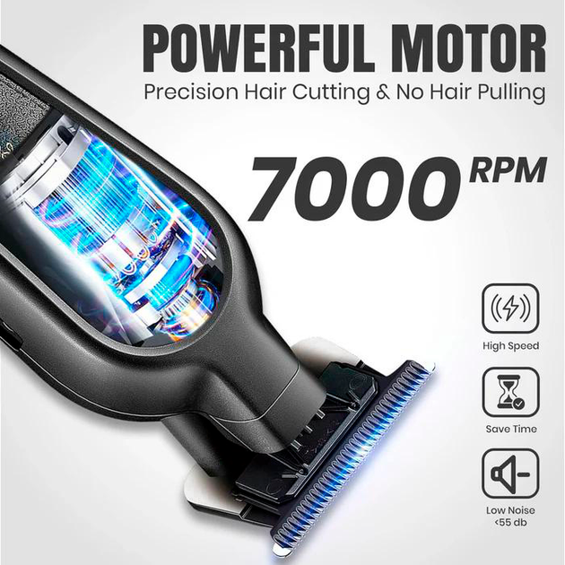 Триммер для стрижки аккумуляторный VGR V-995, 4 насадки, 7000 RPM, 2000 mAh - изображение 9