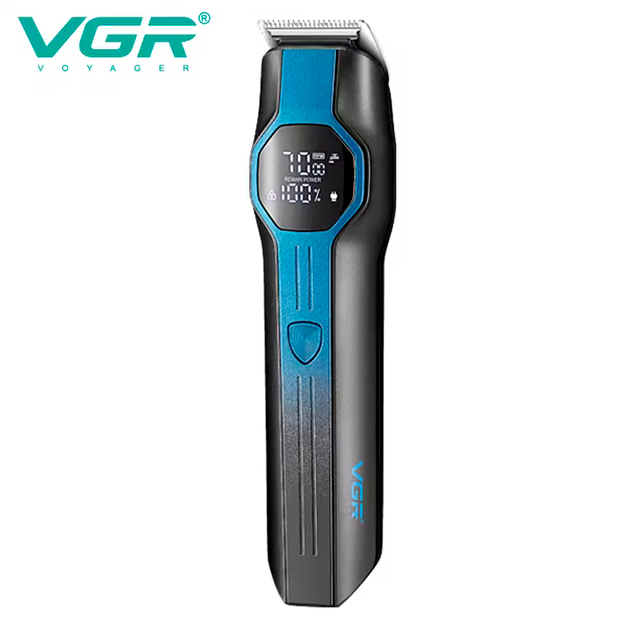 Набор для стрижки VGR 13 в 1 V-173 BLUE, 13 насадок, LED дисплей - изображение 3
