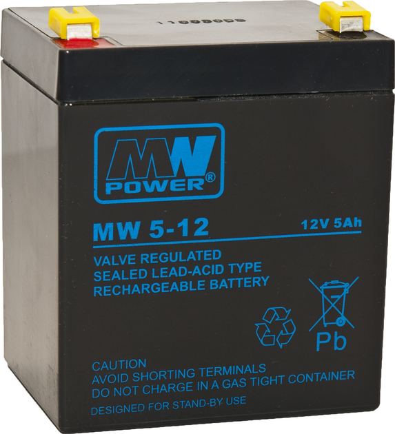 Акумуляторна батарея MW Power VRLA AGM MW 5-12 12V 5Ah (5901885207230) - зображення 1