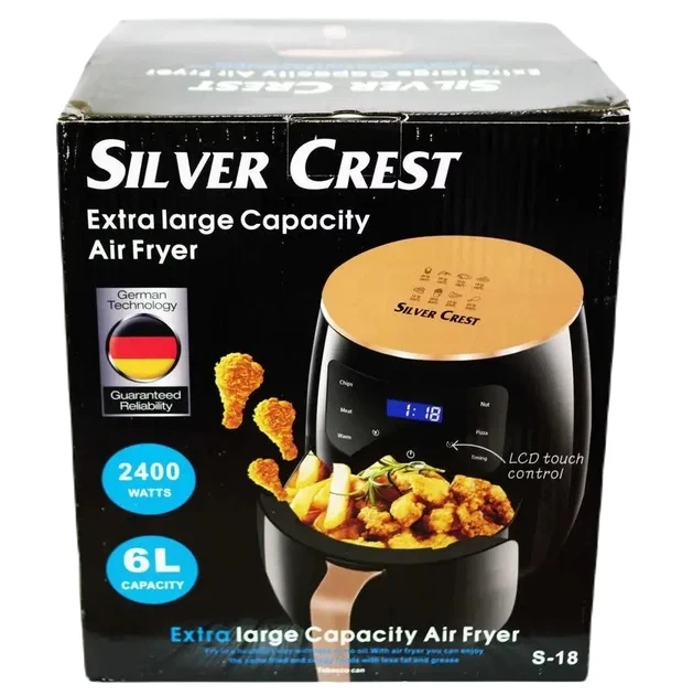 Аэрогриль фритюрница Silver Crest S18 6 л 2400W черно-золотая - изображение 6