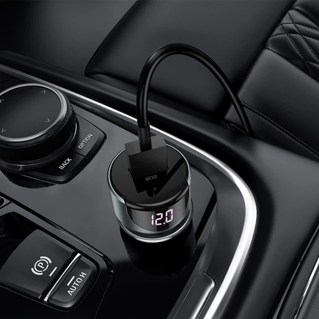 Автомобільний зарядний пристрій Hoco Z42 PD20W QC3.0 2 порти швидка зарядка чорний - зображення 3