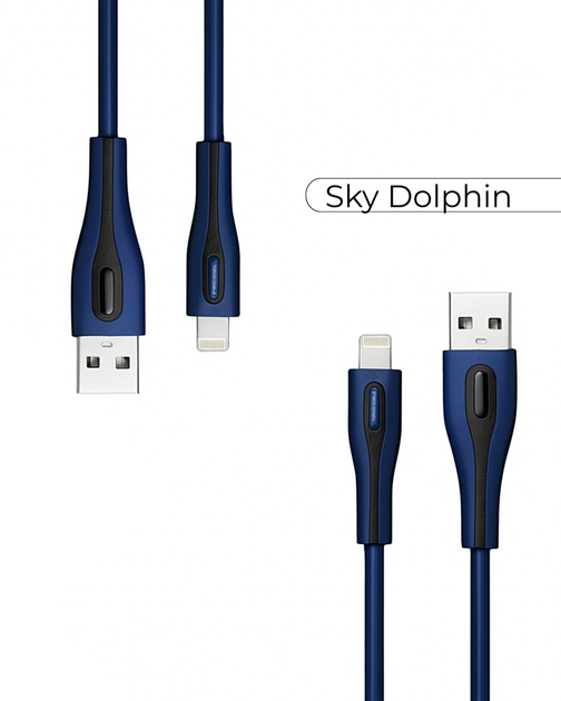 Кабель для зарядки и синхронизации SkyDolphin S01L Lightning USB кабель 1 м синий - Фото 6 Кабель для зарядки и синхронизации SkyDolphin S01L Lightning USB кабель 1 м синий - изображение 6