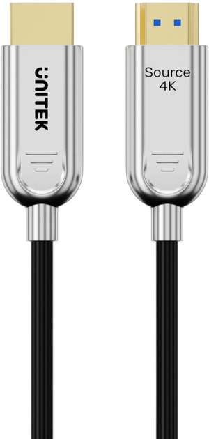 Кабель Unitek HDMI - HDMI 2.0 4K 60Hz 40m Silver-Black (C11092ASL01-40M) - зображення 2