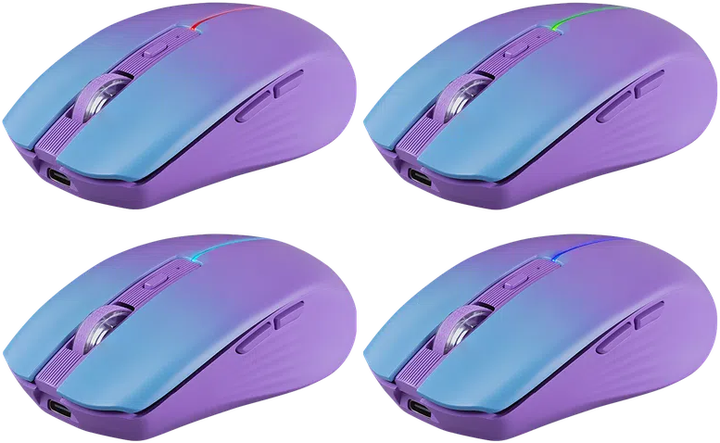 Mysz Defender Mystery MM-301 LED Wireless/Bluetooth 4D Violet (4745090825442) - obraz 6