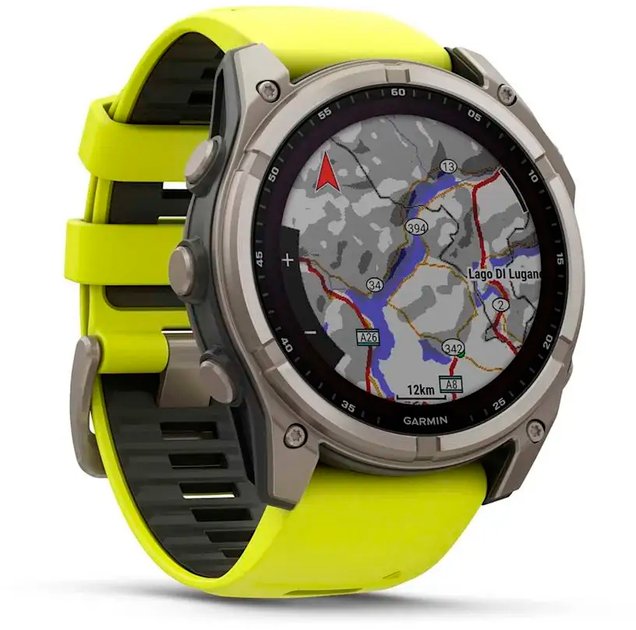 Смарт-годинник Garmin fenix 8 51mm Solar Sapphire Titanium With An Amp Yellow and Graphite Silicone Band (010-02907-21) - зображення 3