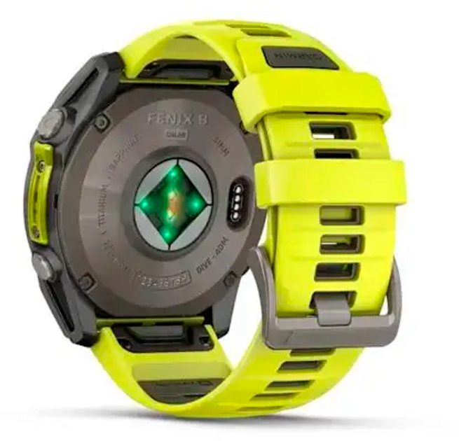 Смарт-годинник Garmin fenix 8 51mm Solar Sapphire Titanium With An Amp Yellow and Graphite Silicone Band (010-02907-21) - зображення 8
