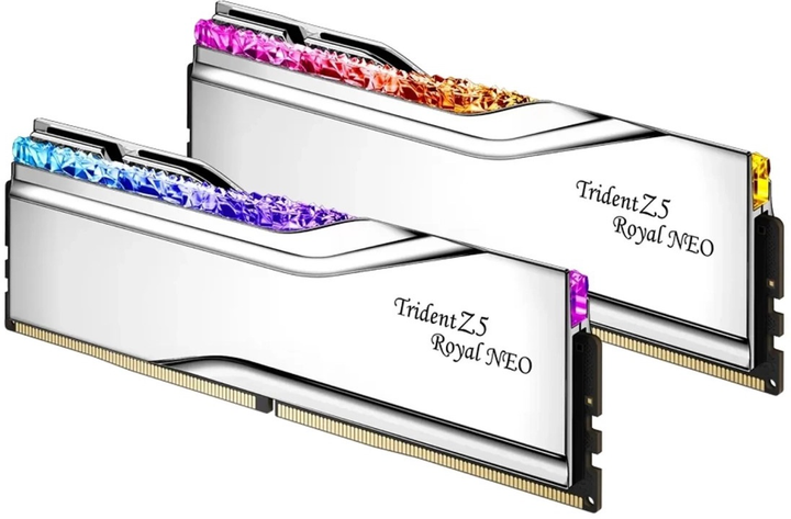 Pamięć RAM G.Skill DDR5-6400 32768MB PC5-51200 (Kit of 2x16384MB) Trident Z5 Royal Neo White (F5-6400J3039G16GX2-TR5NS) - obraz 3