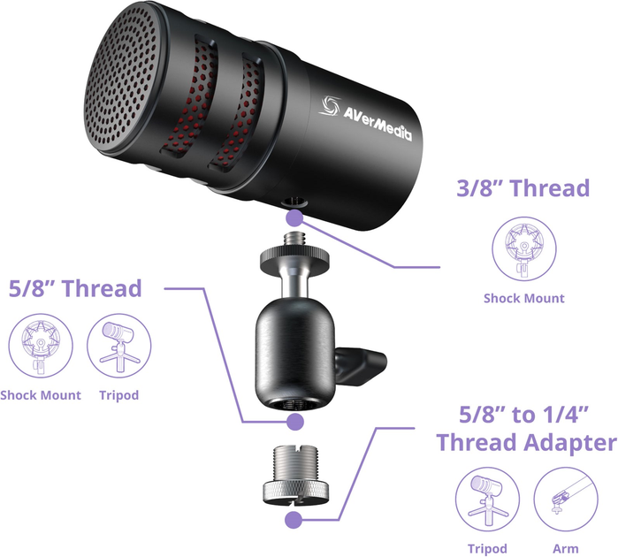 Мікрофон AverMedia AM310G2 Versati Go (40AAAM310AWL) - зображення 8