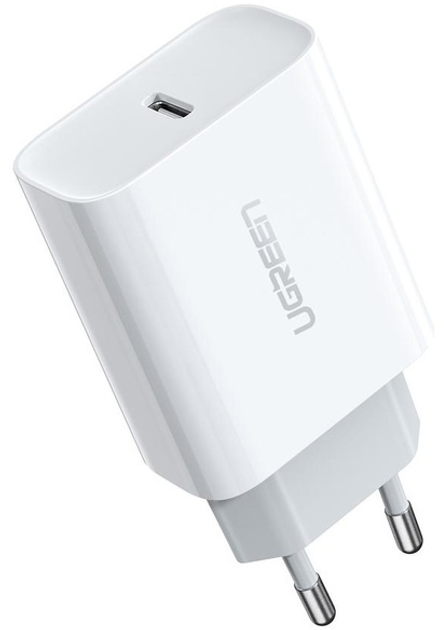 Ładowarka sieciowa Ugreen CD137 Type-C PD 18 W White (6957303864508) - obraz 1