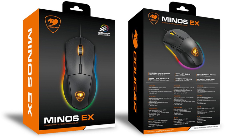 Миша Cougar Minos EX USB Black (CGR-WOMB-MEX) - зображення 8
