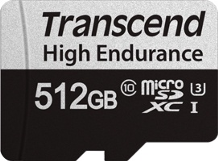 Карта памʼяті Transcend 350V microSDXC 512GB UHS-I U3 U1 C10 + SD адаптер (SDSQXAO-128G-GN6ZG) - зображення 2