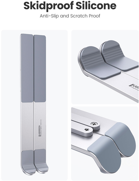 Підставка для ноутбука Ugreen LP451 Foldable Holder for Laptop Silver (6957303842896) - зображення 6