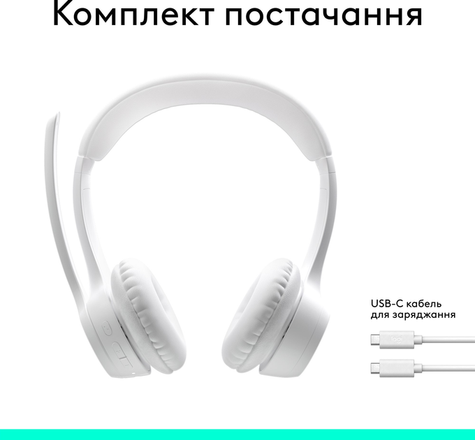 Słuchawki Logitech ZONE 300 Bluetooth Off-White (981-001412) - obraz 10