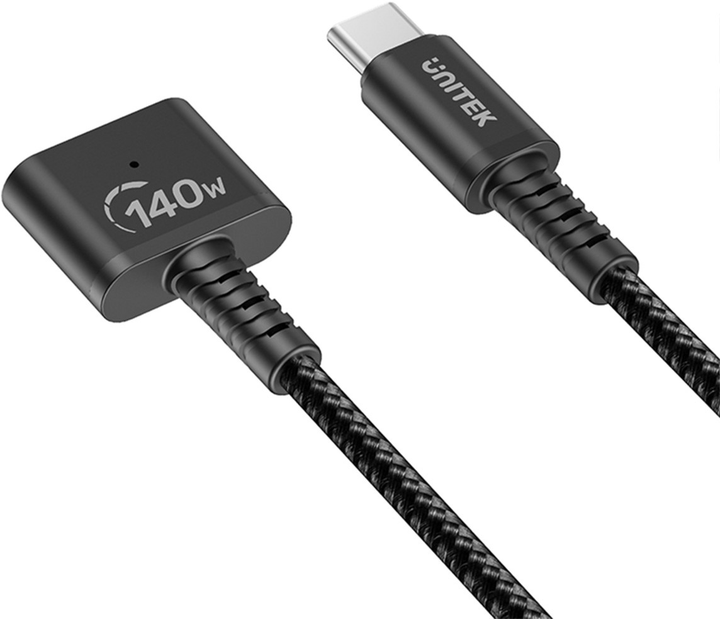 Kabel Unitek USB Type-C - Apple MagSafe 3 140W 2 m Black (C14121BK-2M) - obraz 2