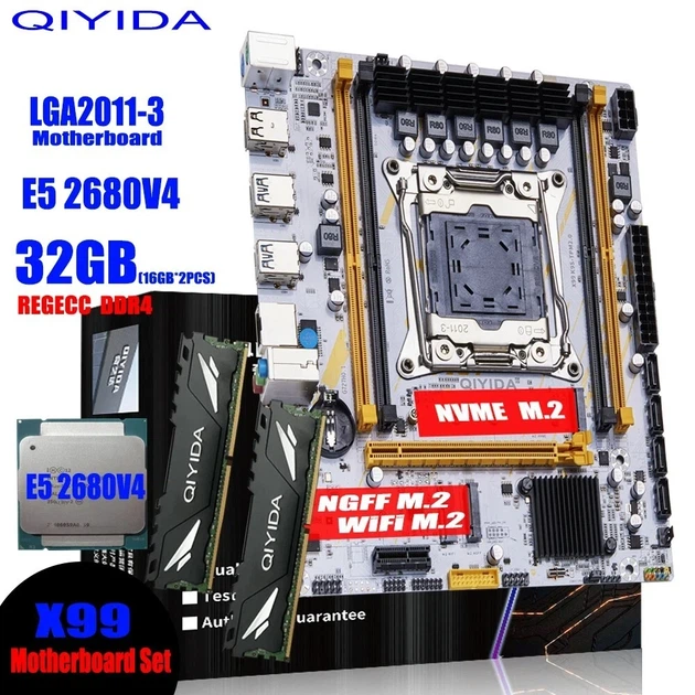 Комплект QIYIDA X99 + 14 ядер E5-2680v4 + 32ГБ DDR4 – фото, отзывы