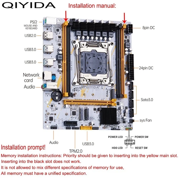 Комплект QIYIDA X99 + 14 ядер E5-2680v4 + 32ГБ DDR4 – фото, отзывы