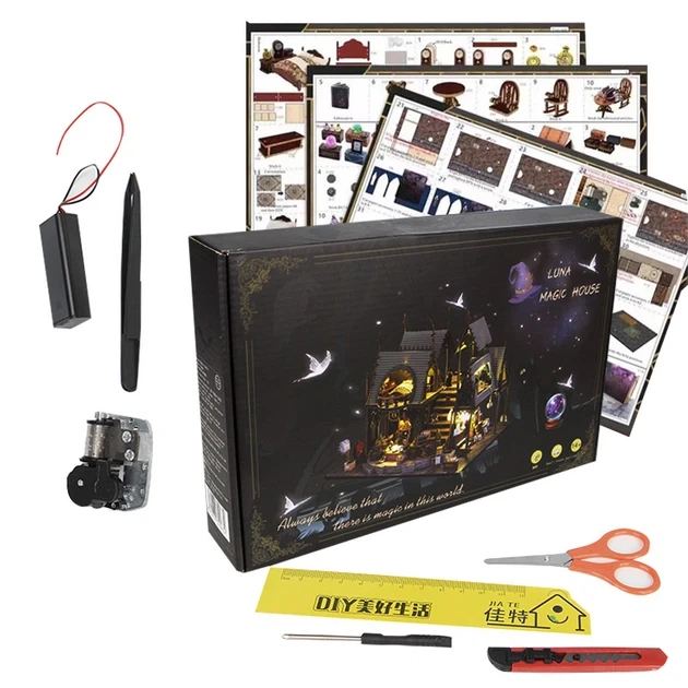 Конструктор румбокс DIY Luna Magic House Roombox зі світлом - зображення 5