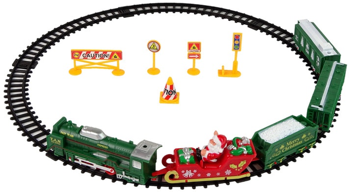 Świąteczny pociąg LEAN Toys ze światłem i dźwiękiem 12240 (5904665999844) - obraz 4