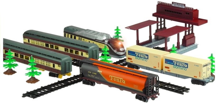 Залізничний набір LEAN Toys Fenfa Електричний 5-вагонів + аксесуари 1012 (5905884458457) - зображення 6