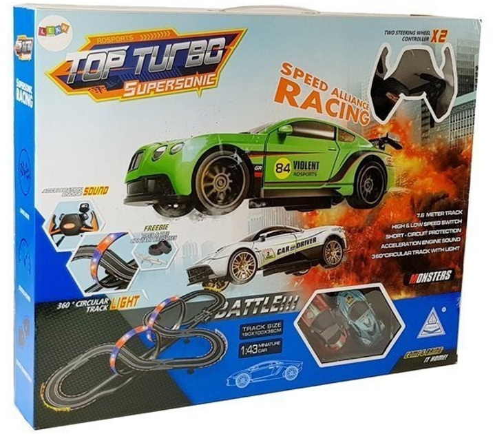 Tor wyścigowy LEAN Toys Top Turbo 6949 (5904665997123) - obraz 1
