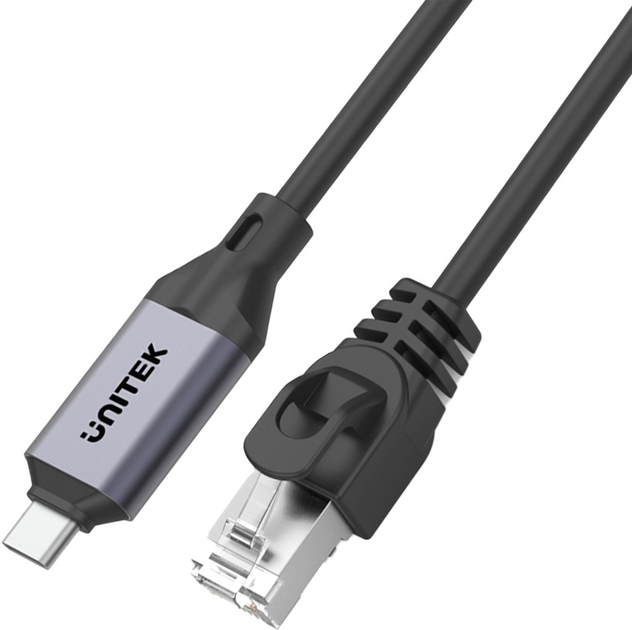 Kabel Unitek USB Type-C - LAN RJ-45 5 m Gray (C18148AGY01-5M) - obraz 2
