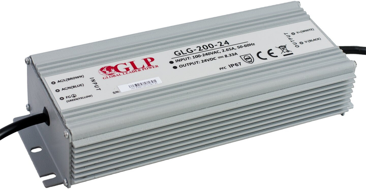 Блок живлення GLP LED Driver Constant Voltage PFC 200 Вт, 24 В, 8.33A GLG-200-24 (5902135137512) - зображення 1