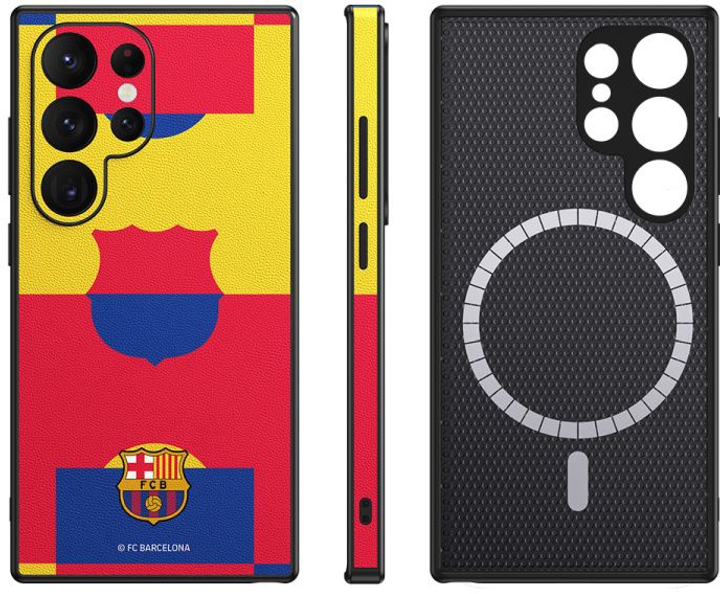 Etui OCPC FCB Phone Case Magnetic MF do Samsung Galaxy S24 Ultra Red Yellow (OCFCBMCS24UMF) - obraz 1
