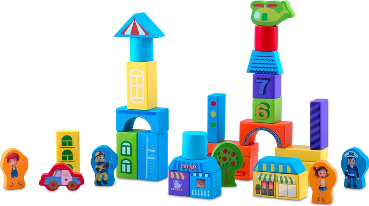 Конструктор дерев'яний Ricokids RK-871 787101 100 елементів (5903890623258) - зображення 3